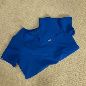 Royal blue Figs Catarina scrub top